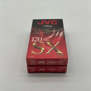 JVC SX‎ VHS Blank Tape SP 120 min - 6 hrs(EP mode) New Still Wrapped X2